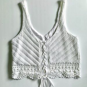 Hollister Lace-Up Sweater Tank, Size M